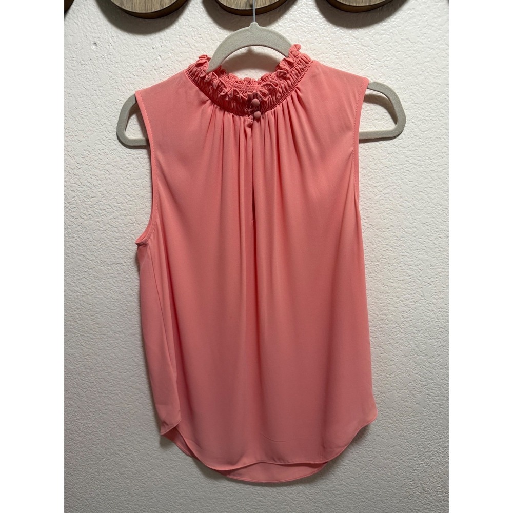 Ann Taylor Pink Top Blouse Sleeveless Size M